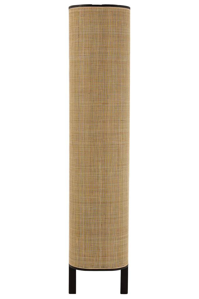 Étagère Palamea en bois exotique/rotin noir - J-Line