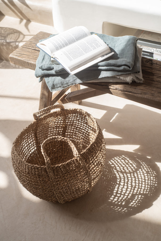 Set de 2 paniers Tosai en jonc de mer naturel - J-Line