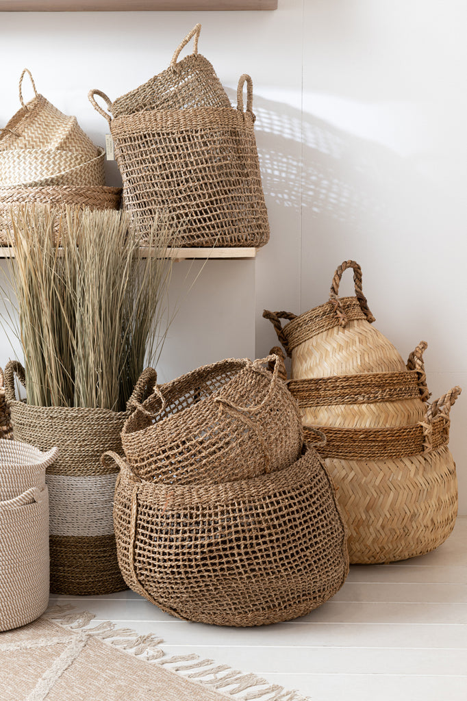 Set de 2 paniers Tosai en jonc de mer naturel - J-Line