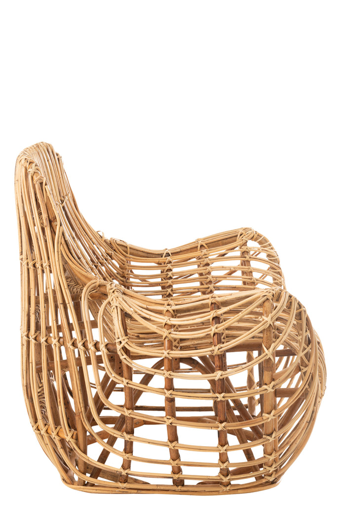 Fauteuil lounge Ana en rotin naturel - J-Line