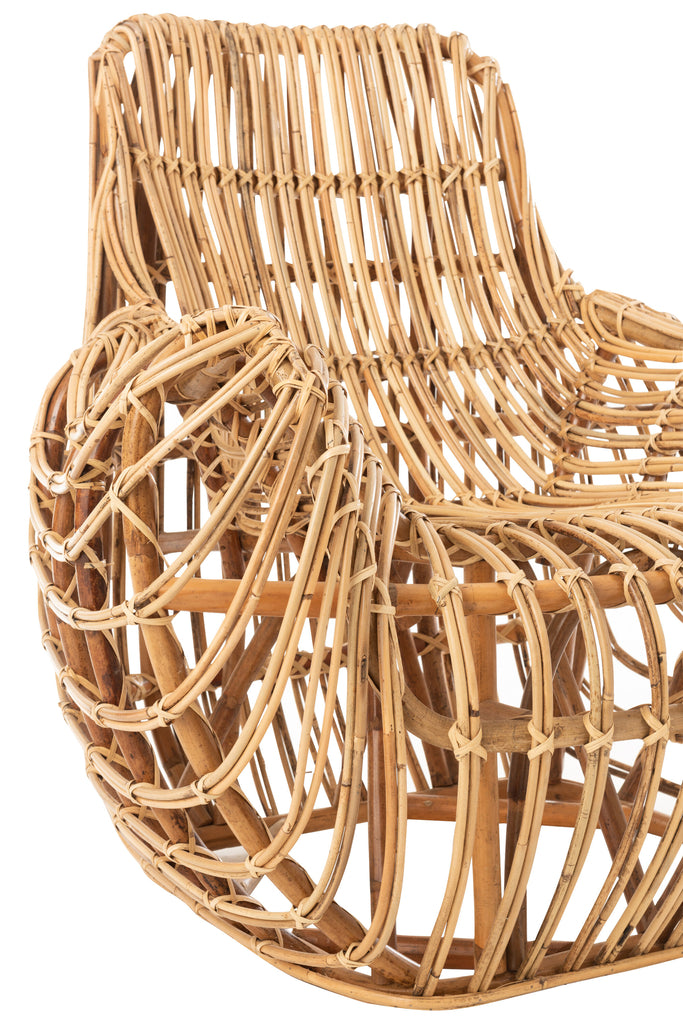 Fauteuil lounge Ana en rotin naturel - J-Line