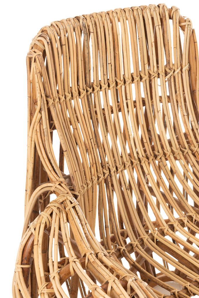 Fauteuil lounge Ana en rotin naturel - J-Line