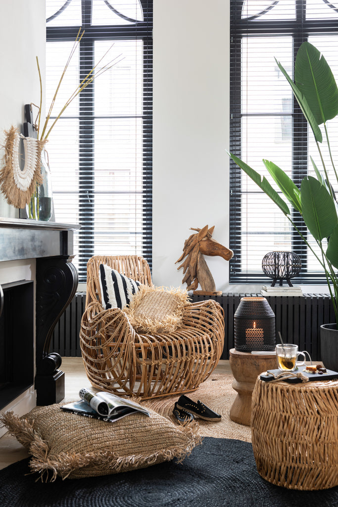Fauteuil lounge Ana en rotin naturel - J-Line