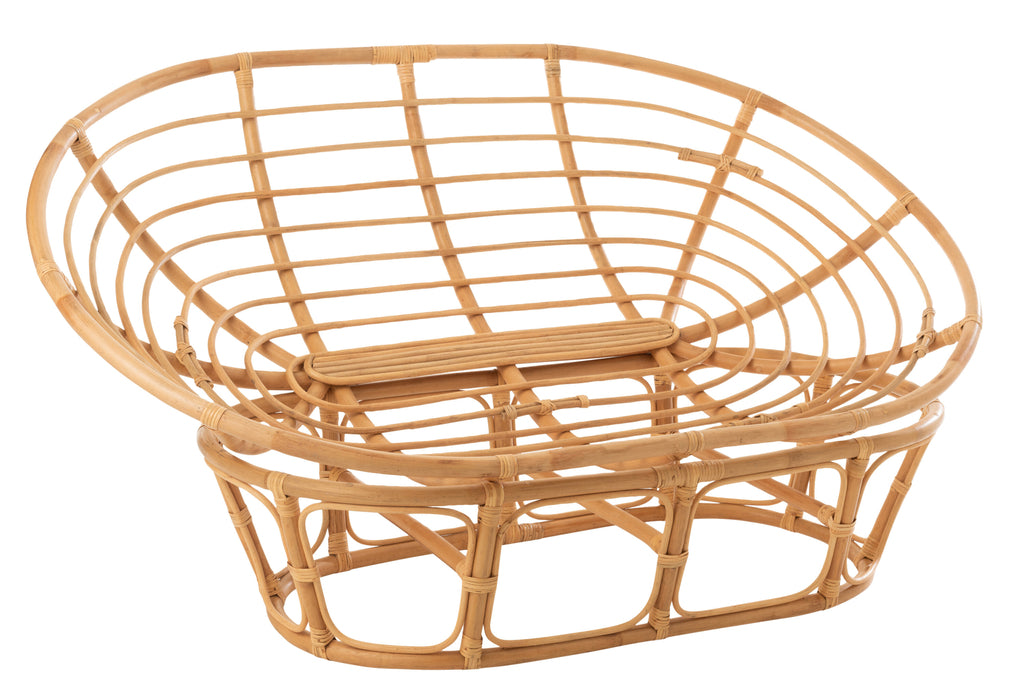 Fauteuil papasan Kalimantan en rotin naturel - J-Line