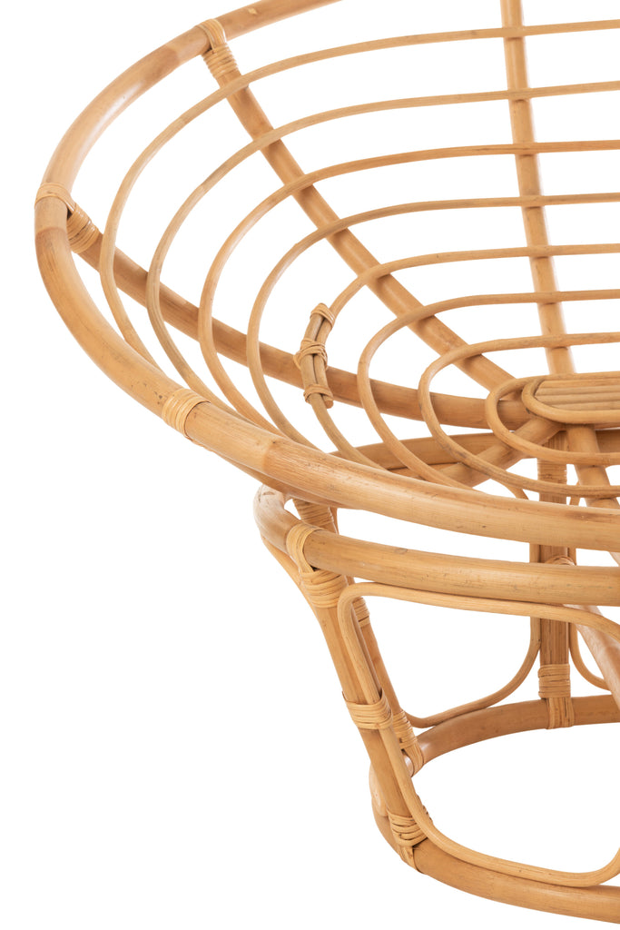 Fauteuil papasan Kalimantan en rotin naturel - J-Line