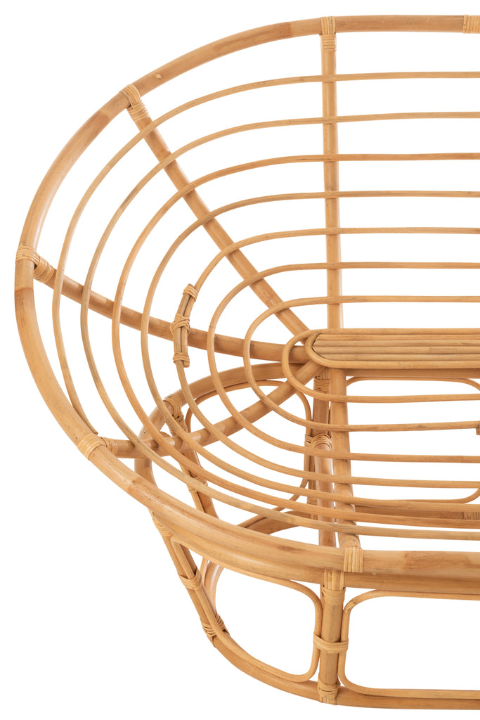 Fauteuil papasan Kalimantan en rotin naturel - J-Line