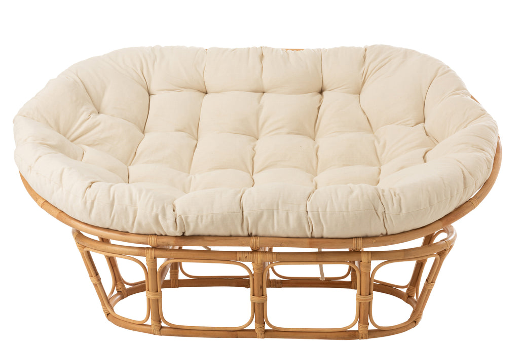 Fauteuil papasan Kalimantan en rotin naturel - J-Line
