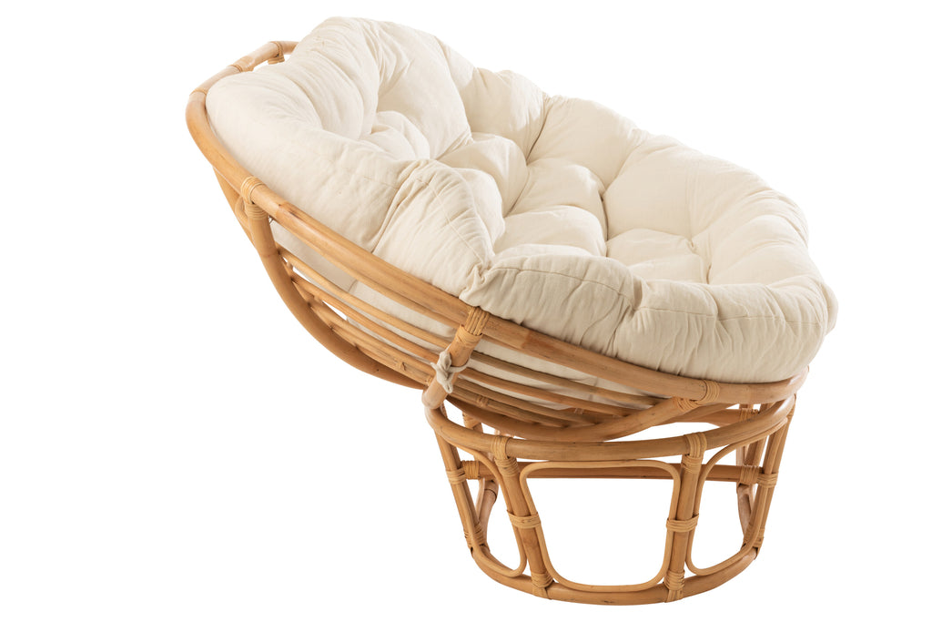 Fauteuil papasan Kalimantan en rotin naturel - J-Line
