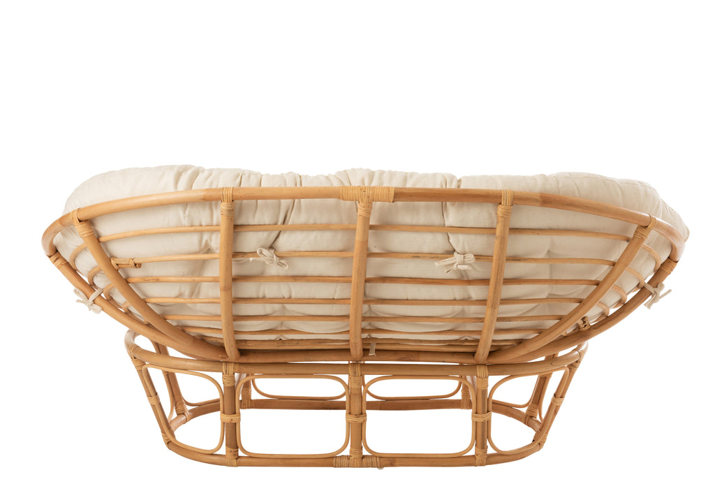 Fauteuil papasan Kalimantan en rotin naturel - J-Line