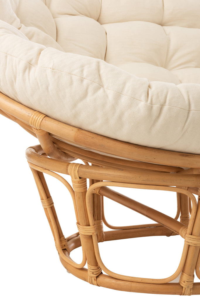 Fauteuil papasan Kalimantan en rotin naturel - J-Line
