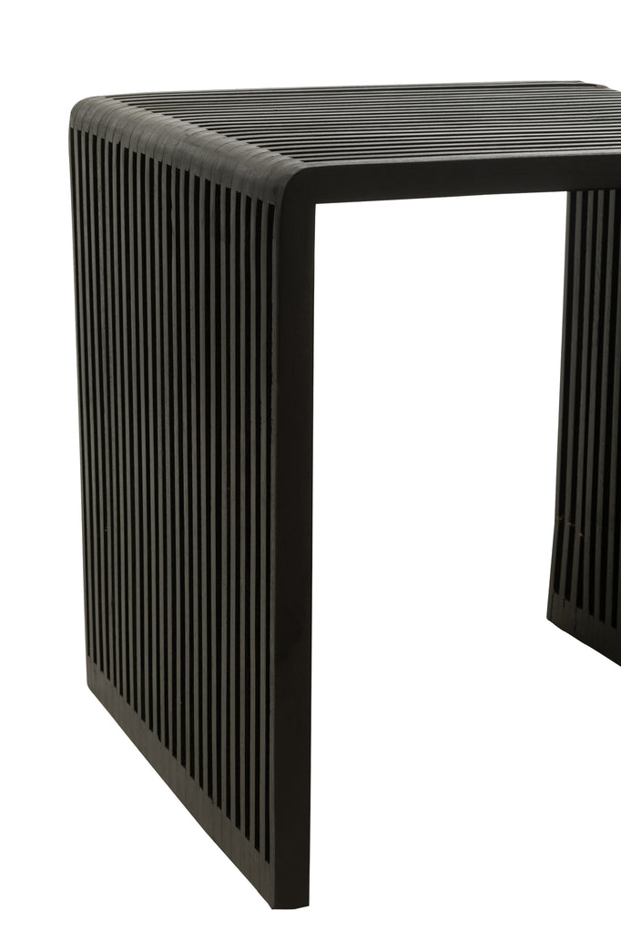 Set de 2 tables basses Tabanan en teck recyclé noir - J-Line