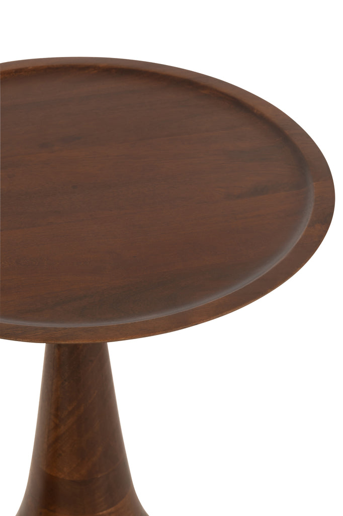 Set de 2 tables d'appoint Alberta en bois de manguier marron et noir - J-Line