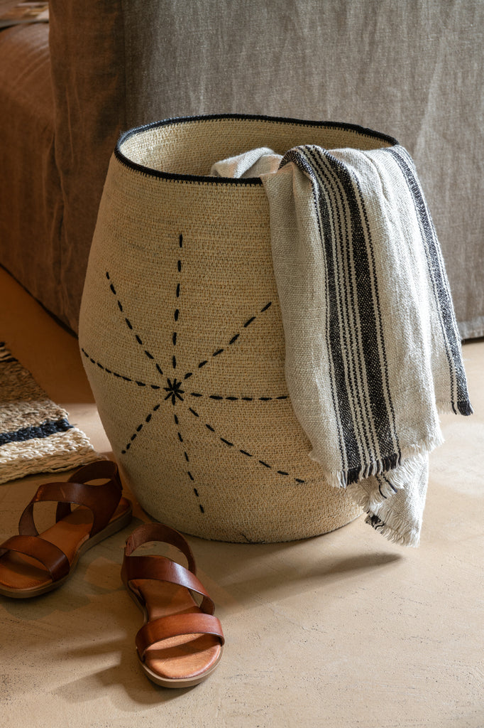 Set de 3 paniers Lombok en jonc de mer naturel - J-Line