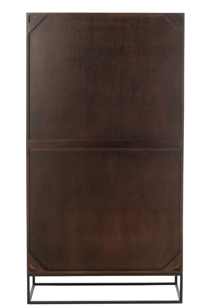 Étagère Lhokseumawe en bois de manguier marron foncé - J-Line