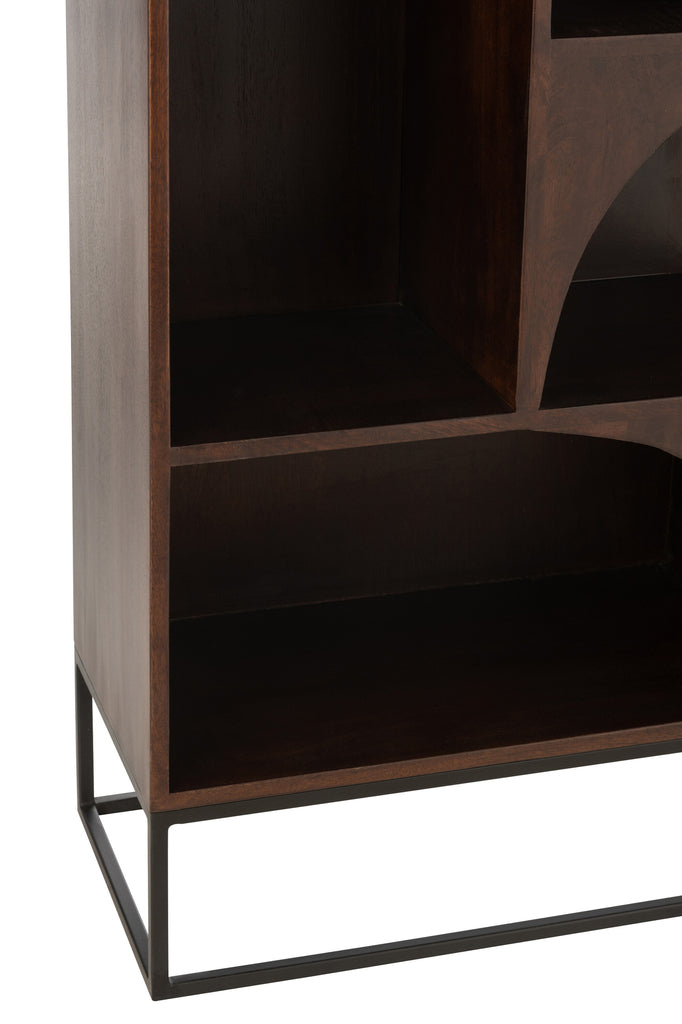 Étagère Lhokseumawe en bois de manguier marron foncé - J-Line