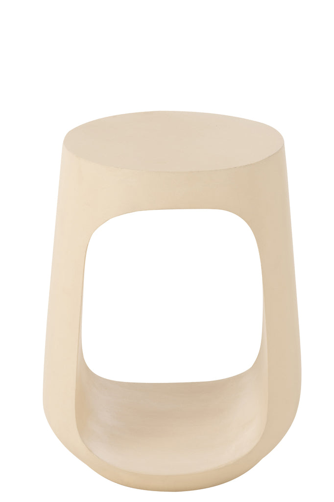 Table d'appoint Catur en bois de manguier beige - J-Line