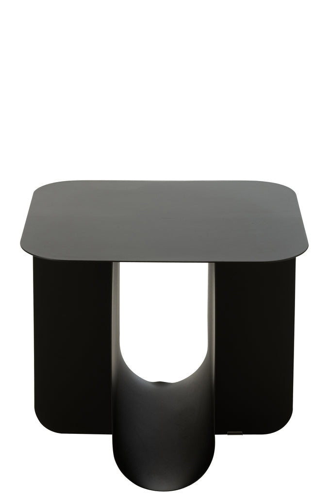 Table d'appoint carrée Dakota en métal noir - J-Line