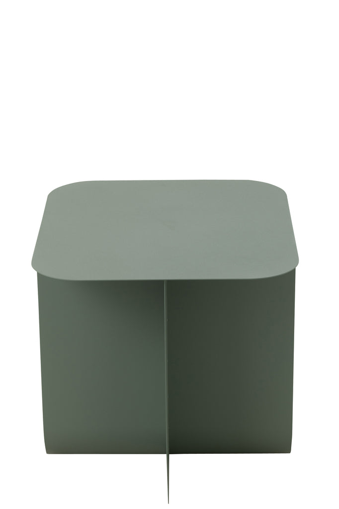 Table d'appoint carrée Dakota en métal vert - J-Line