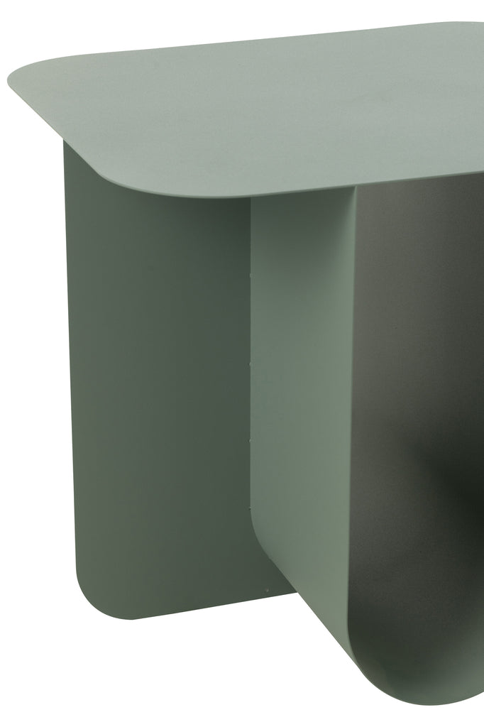 Table d'appoint carrée Dakota en métal vert - J-Line