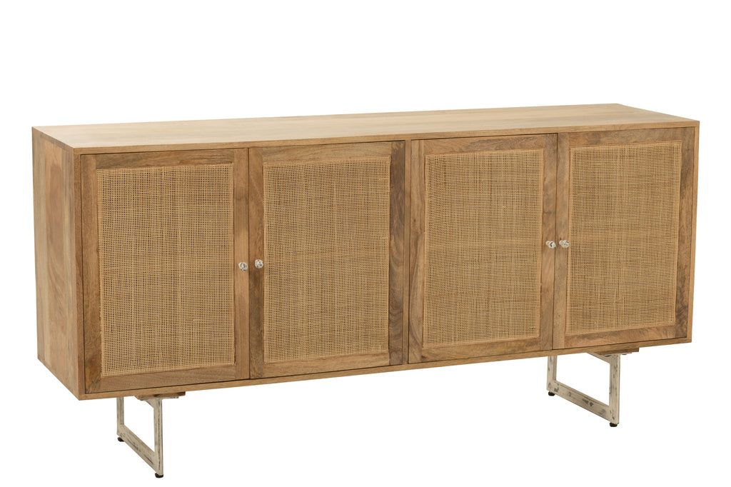 Buffet 4 portes Sumatra en bois de manguier - J-Line