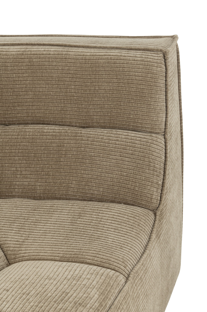 Canapé d'angle modulaire Biarritz en bois de peuplier taupe foncé - J-Line