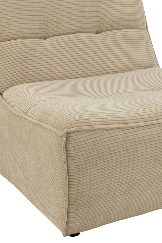 Canapé modulaire Biarritz en bois de peuplier beige foncé - J-Line