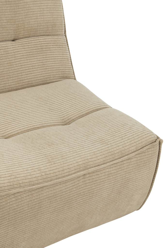 Canapé modulaire Biarritz en bois de peuplier beige foncé - J-Line