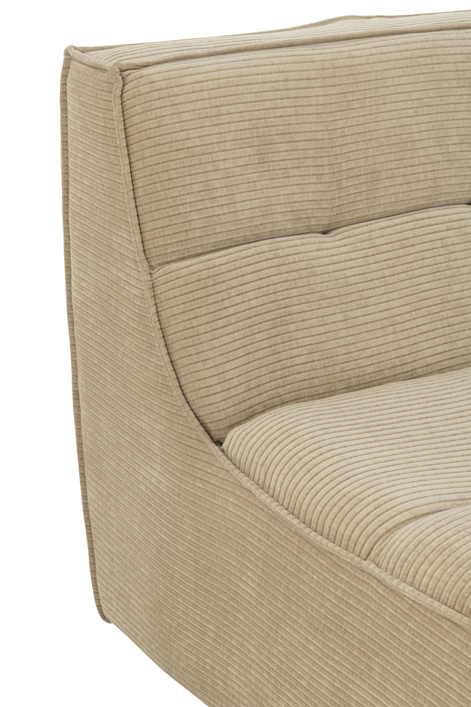 Canapé modulaire Biarritz en bois de peuplier beige foncé - J-Line