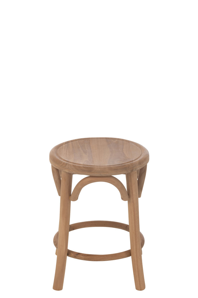 Tabouret Alisia en bois de teck - J-Line