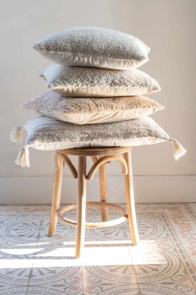 Tabouret Alisia en bois de teck - J-Line