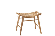 Tabouret Farah en bois de teck et rotin - J-Line