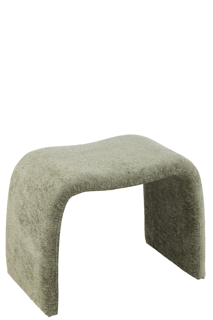 Tabouret Anais en velours vert menthe - J-Line