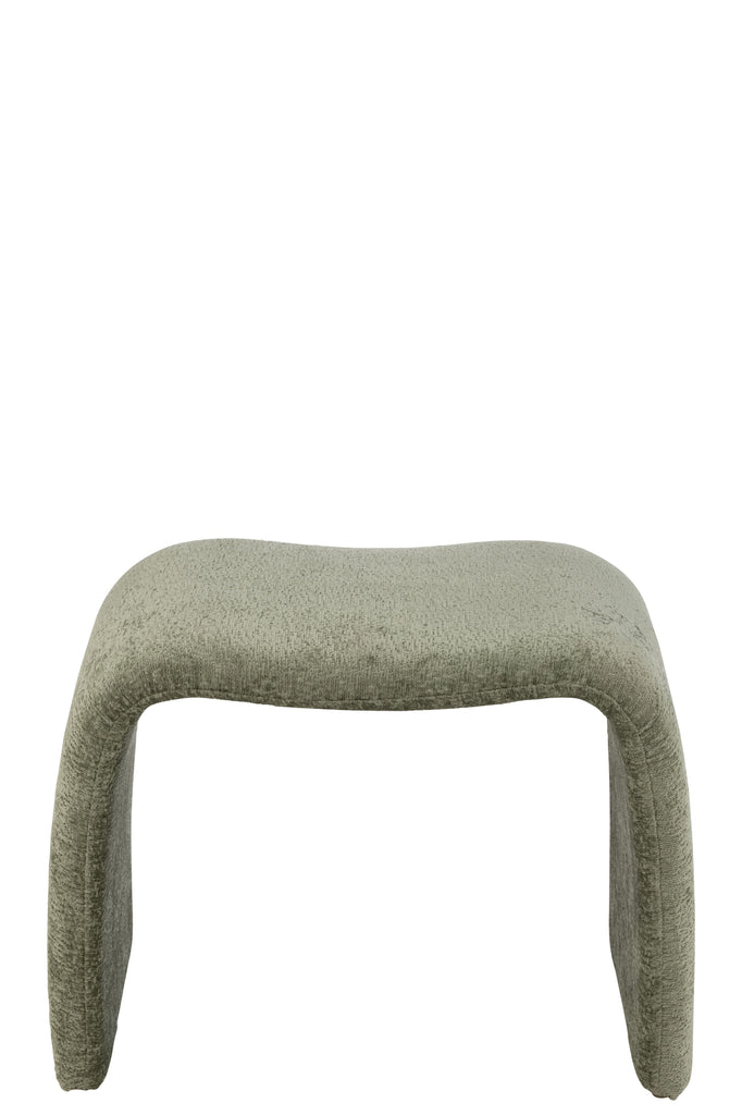 Tabouret Anais en velours vert menthe - J-Line