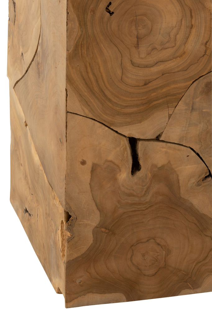 Tabouret Jepara en bois de teck - J-Line