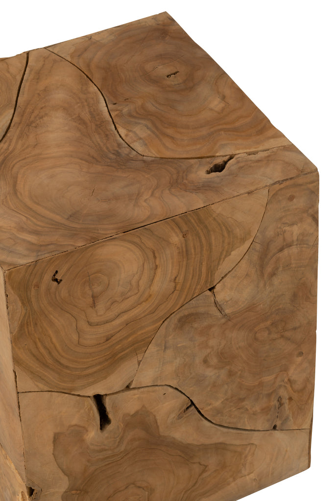 Tabouret Jepara en bois de teck - J-Line