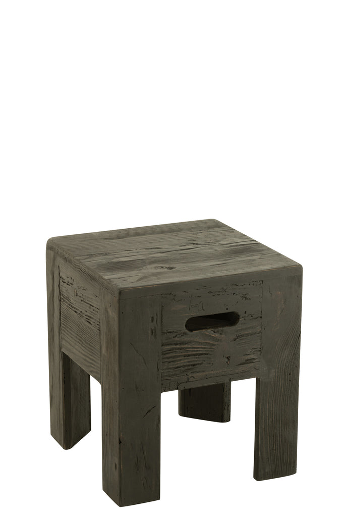 Tabouret Willy en pin noir - J-Line