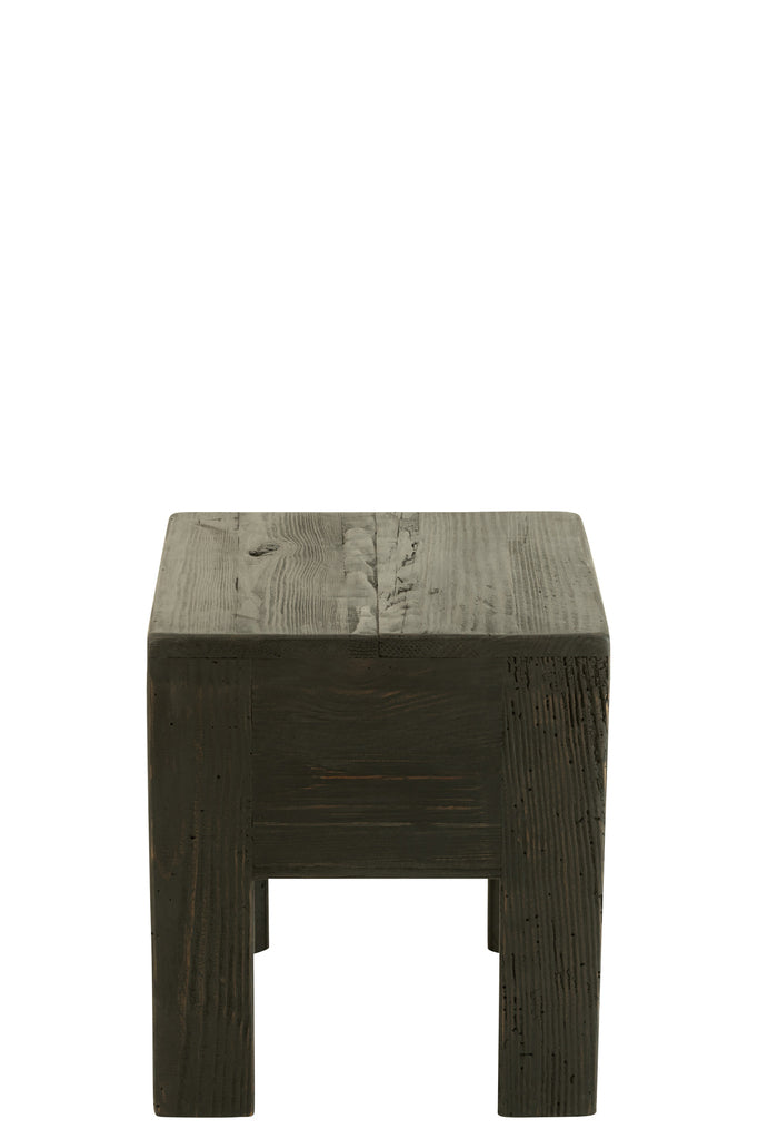 Tabouret Willy en pin noir - J-Line