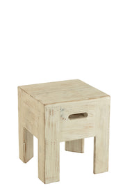 Tabouret Willy en pin blanc - J-Line