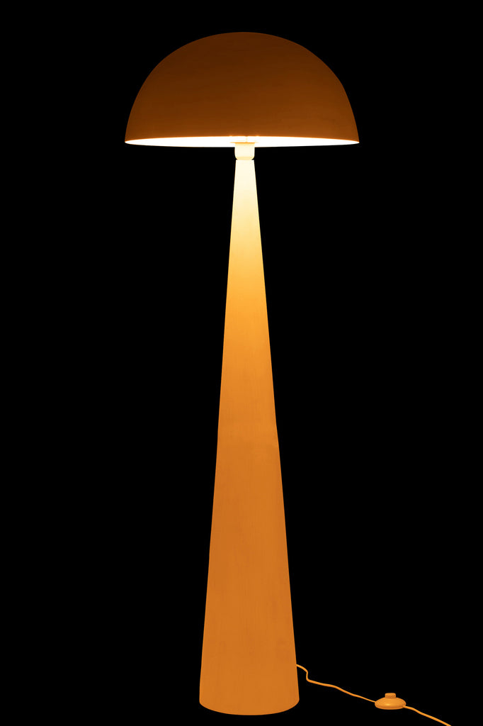 Lampadaire champignon Brookfield en métal mat blanc - J-Line