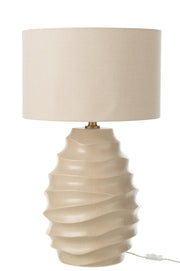 Lampe à poser Manis en céramique beige - J-Line