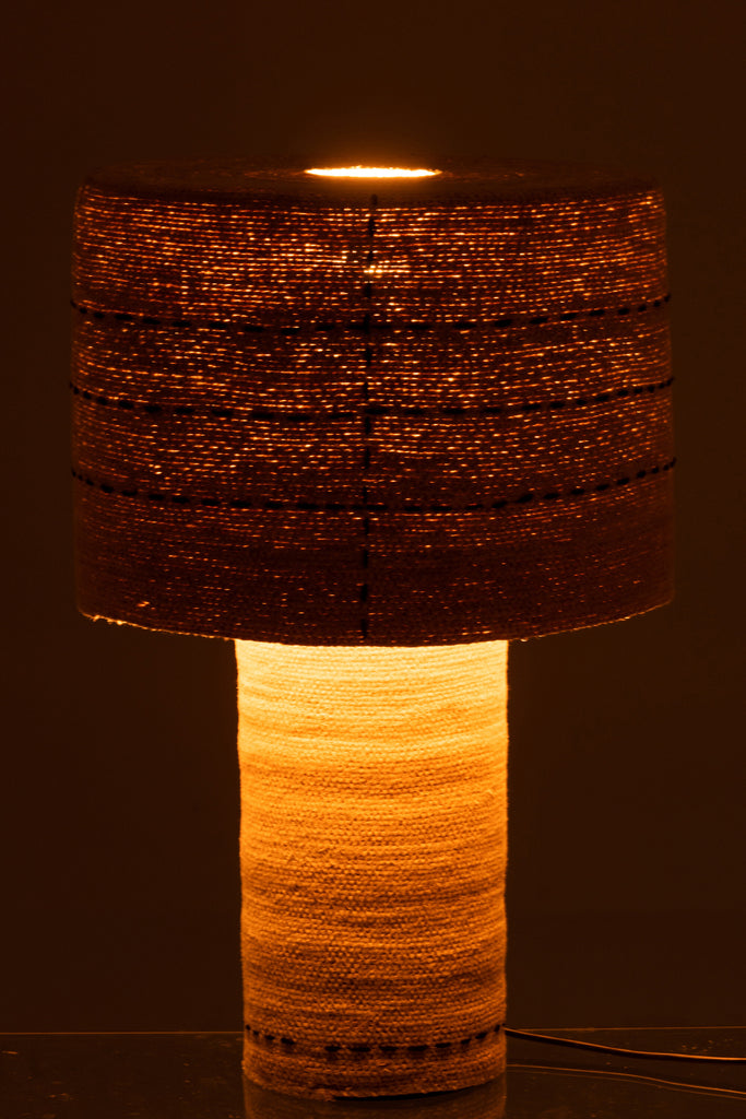 Lampe à poser Awang en jonc de mer naturel - J-Line