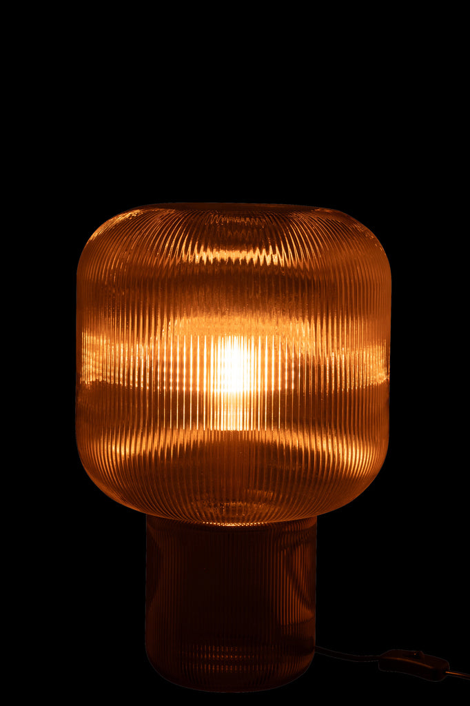 Lampe à poser Halmstad en verre marron - J-Line