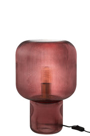 Lampe à poser Halmstad en verre rouge - J-Line