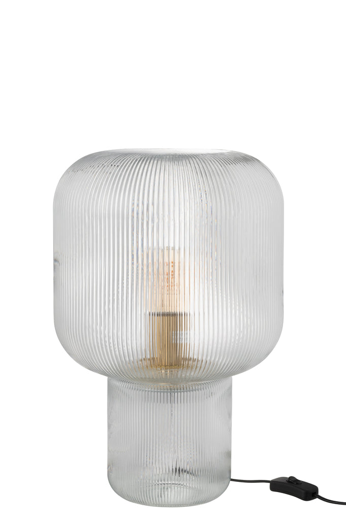 Lampe à poser Halmstad en verre transparent - J-Line