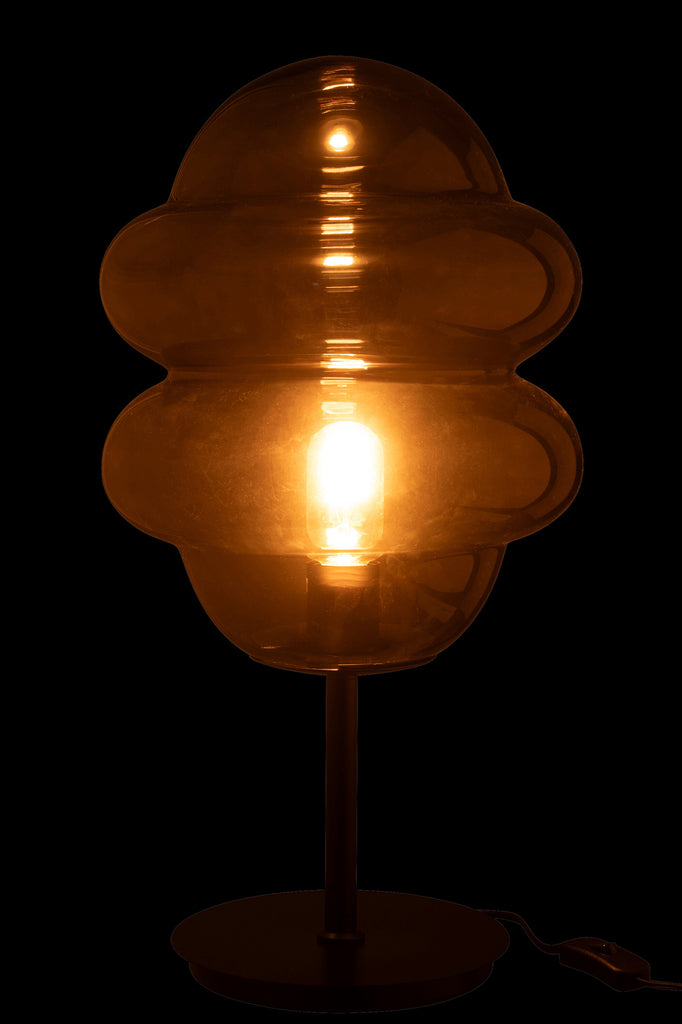 Lampe à poser Kemi en verre gris - J-Line