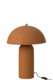 Lampe à poser champignon Casiss en papier mâché orange - J-Line