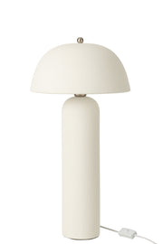 Lampe à poser champignon Casita en papier mâché blanc - J-Line