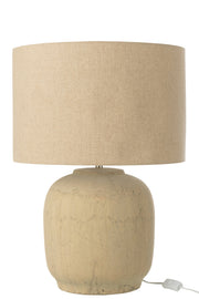 Lampe à poser Miah en terre cuite beige grande - J-Line