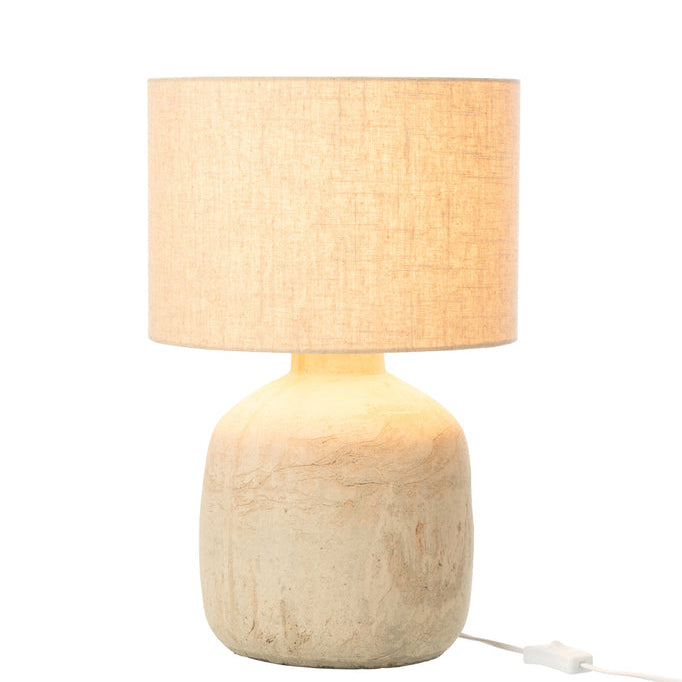 Lampe à poser Miah en terre cuite beige petite - J-Line