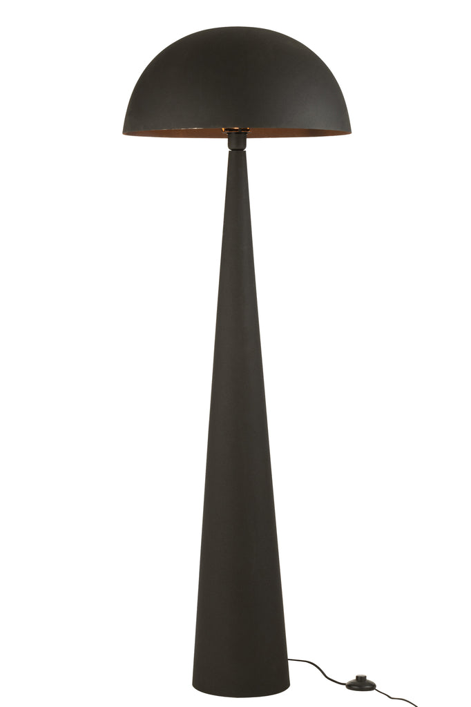 Lampadaire champignon Brookfield en métal mat noir - J-Line